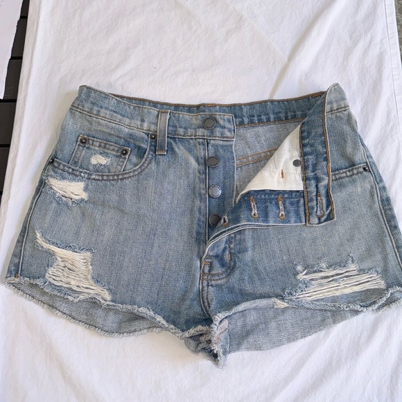 Carmar Pants - CARMAR High-waist Distressed Shorts